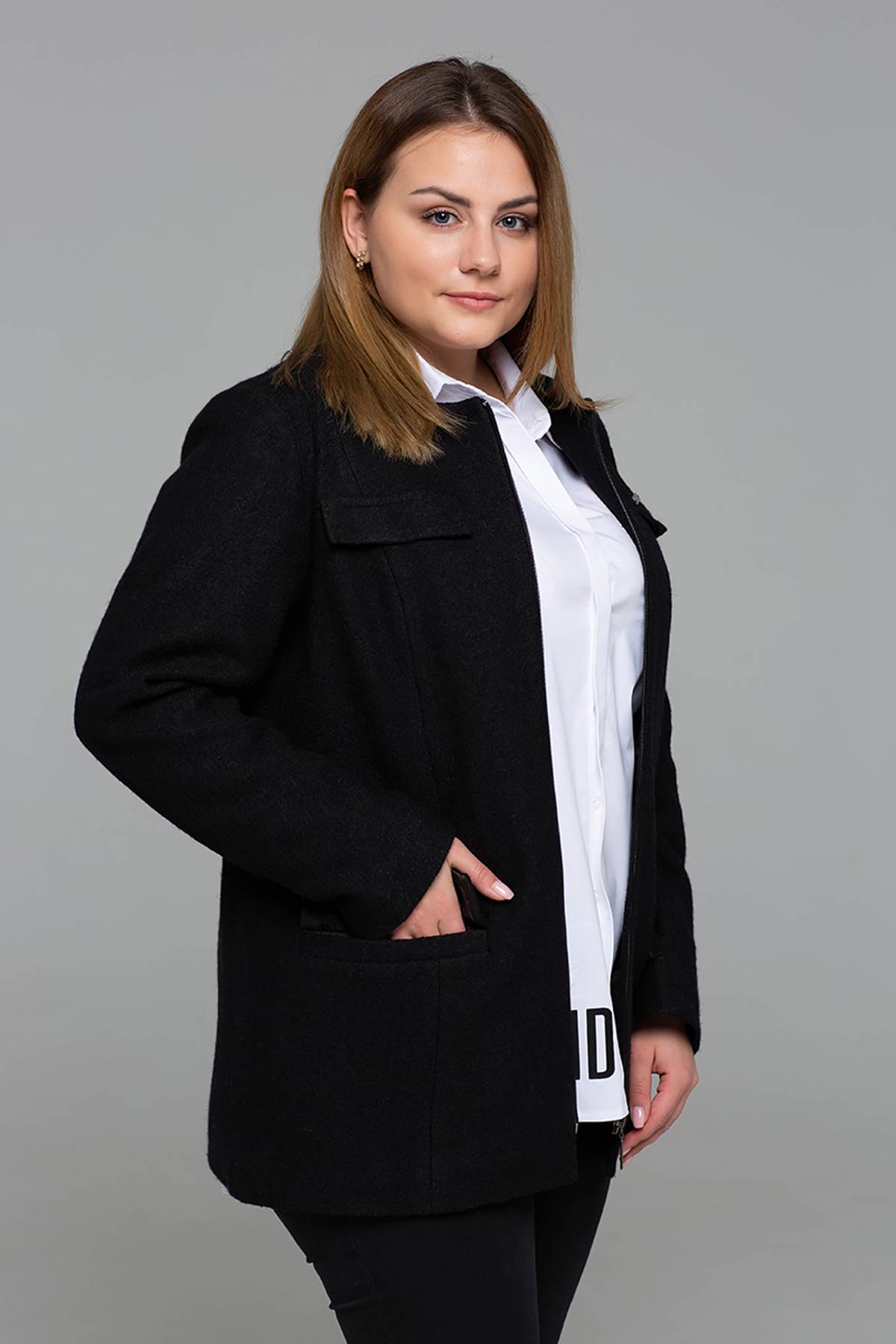 

Жакет на змейке Tatiana ТИЛЬДА черный 58