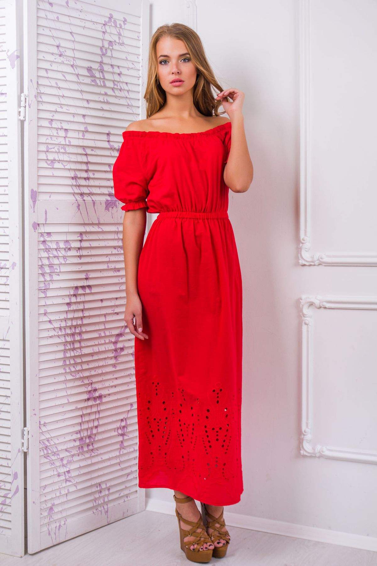 

Платье-сарафан из цветного шитья Zefir АЛЕСЯ красное, Платье-сарафан из цветного шитья Zefir АЛЕСЯ красное L