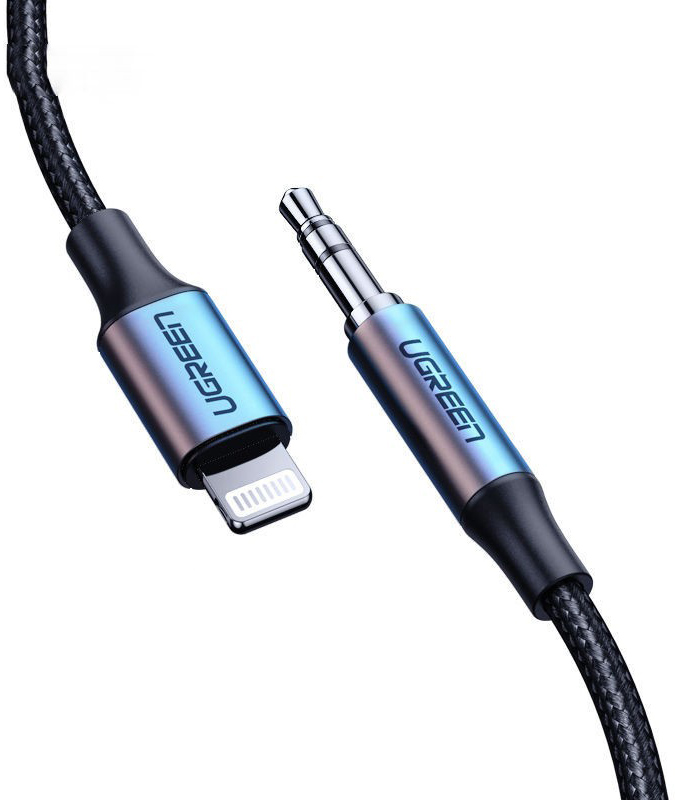 

Кабель Ugreen US315 3.5 мм Male to Lightning 1 м Grey