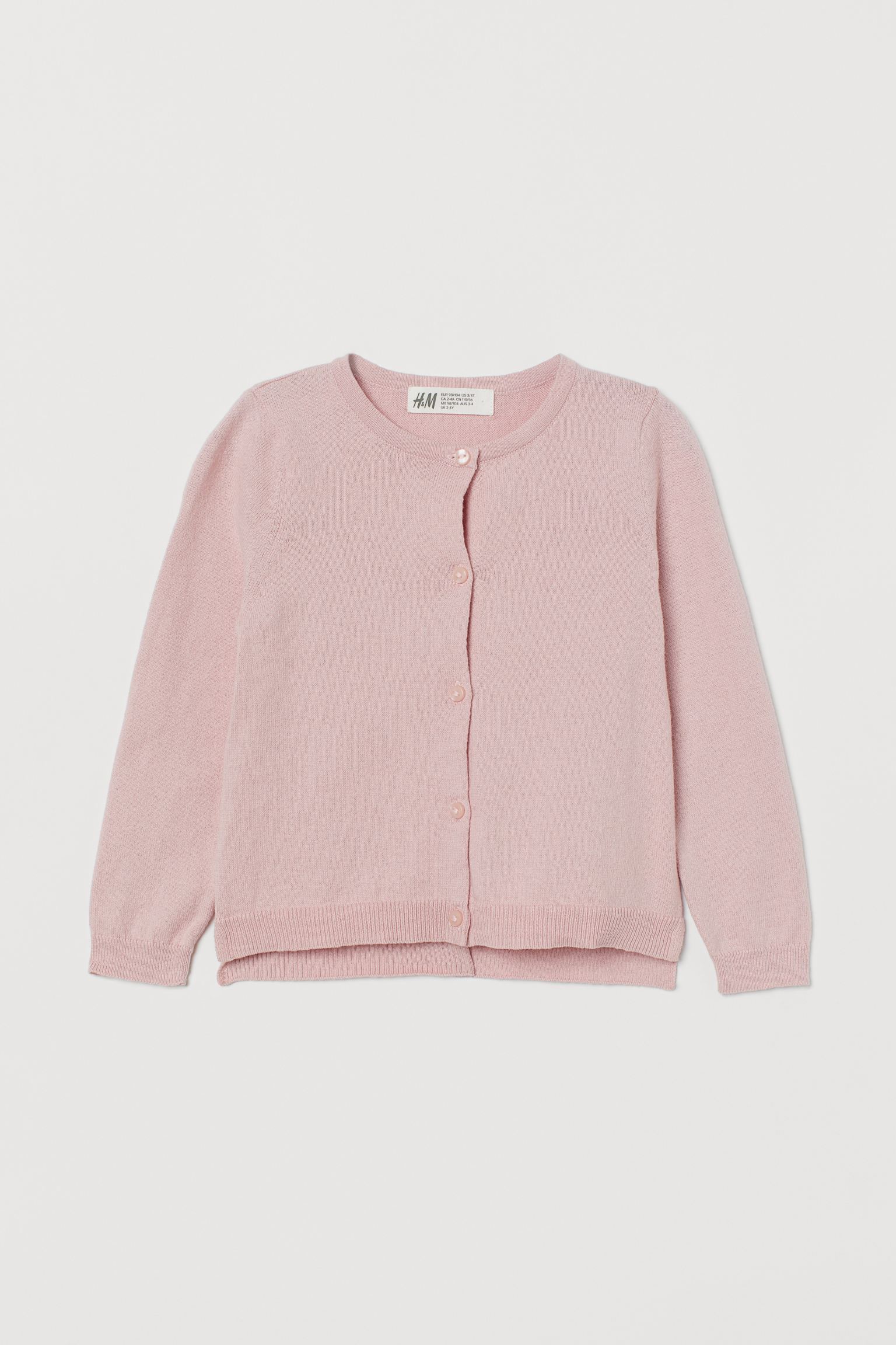

Кардиган H&M 0905254 2 122-128 см Розовый