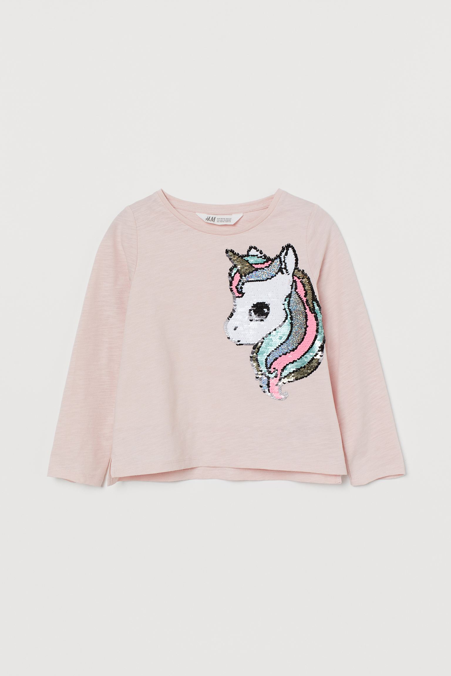 

Футболка с длинным рукавом H&M 0749104 0 104 см Розовая