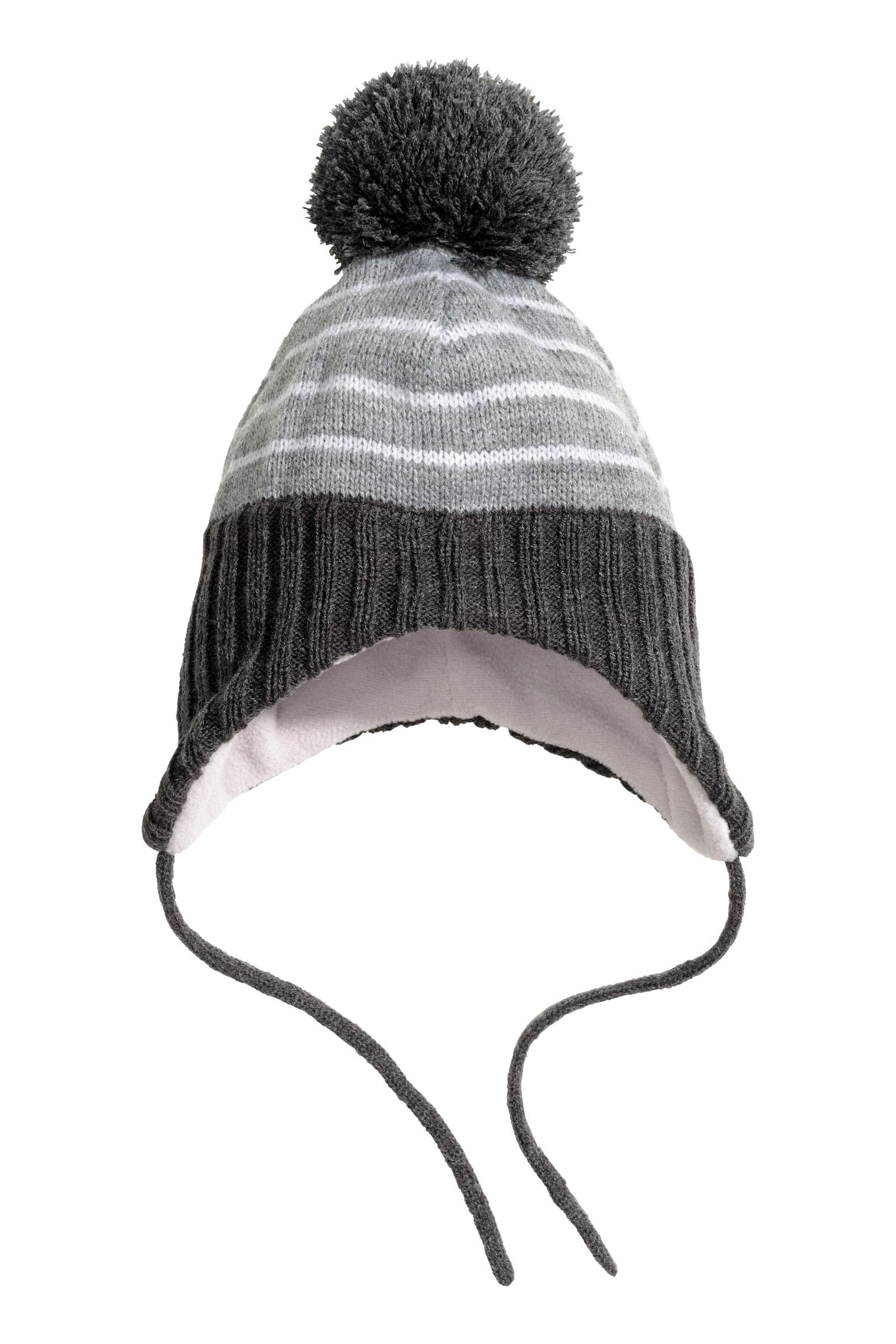 

Зимняя шапка с завязками H&M 0388727 4 40-42 см Серая