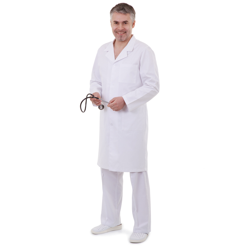 

Халат медицинский «Люди в белом» МХ-7091  белый, Халат медицинский «Люди в белом» МХ-7091 44 белый