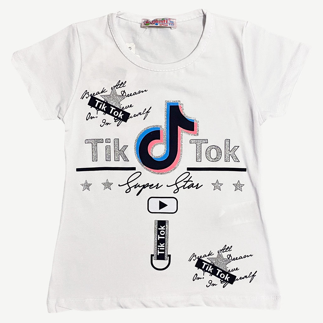

Футболка Walenti дитяча з блиском TikTok 116см белый 00009656