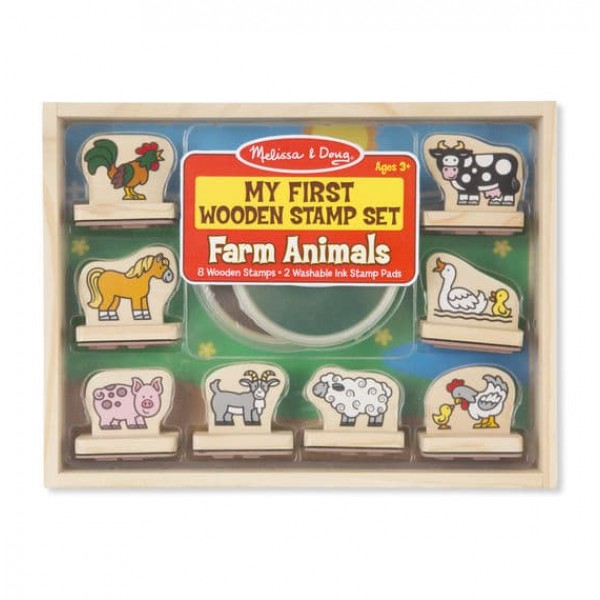 

Мои первые штампы Животные фермы Melissa & Doug