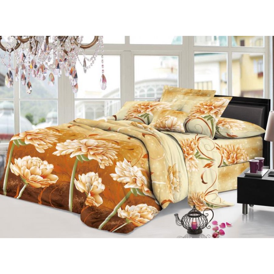 

Евро постельное белье София 3D (микросатин) - Золотая пора