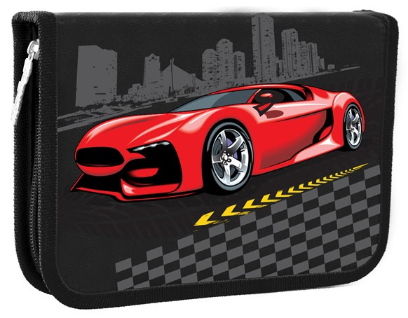 

Пенал-книжка 1 Вересня HP-03 Racing 1 отделение 1 отверстие Черный с красным (532704)