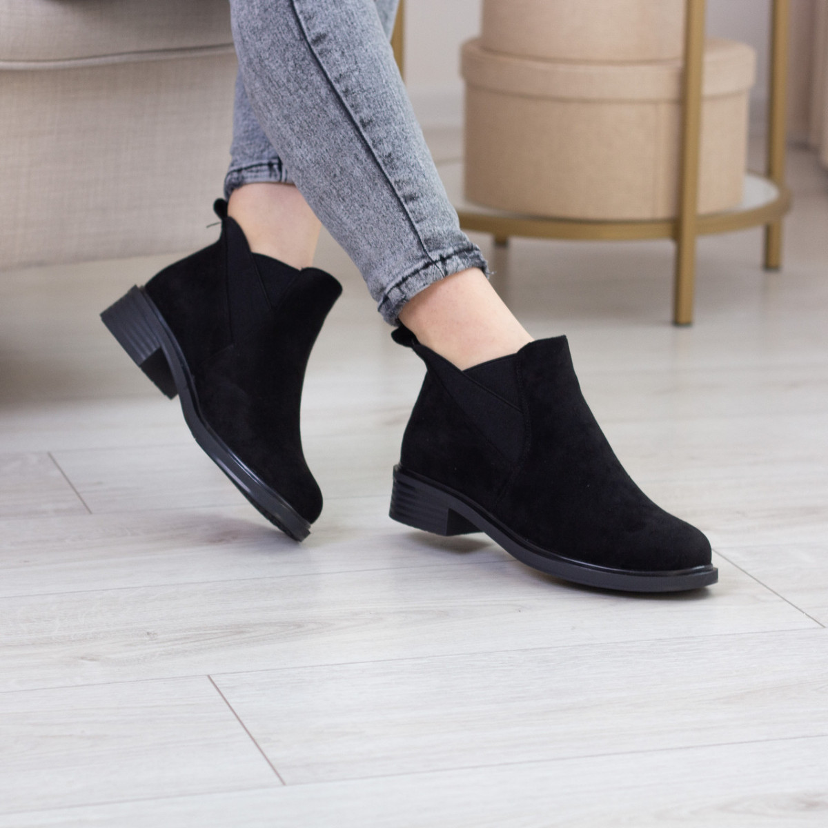 

Ботинки женские Fashion Ammeretto 2523 36 размер 23,5 см Черный