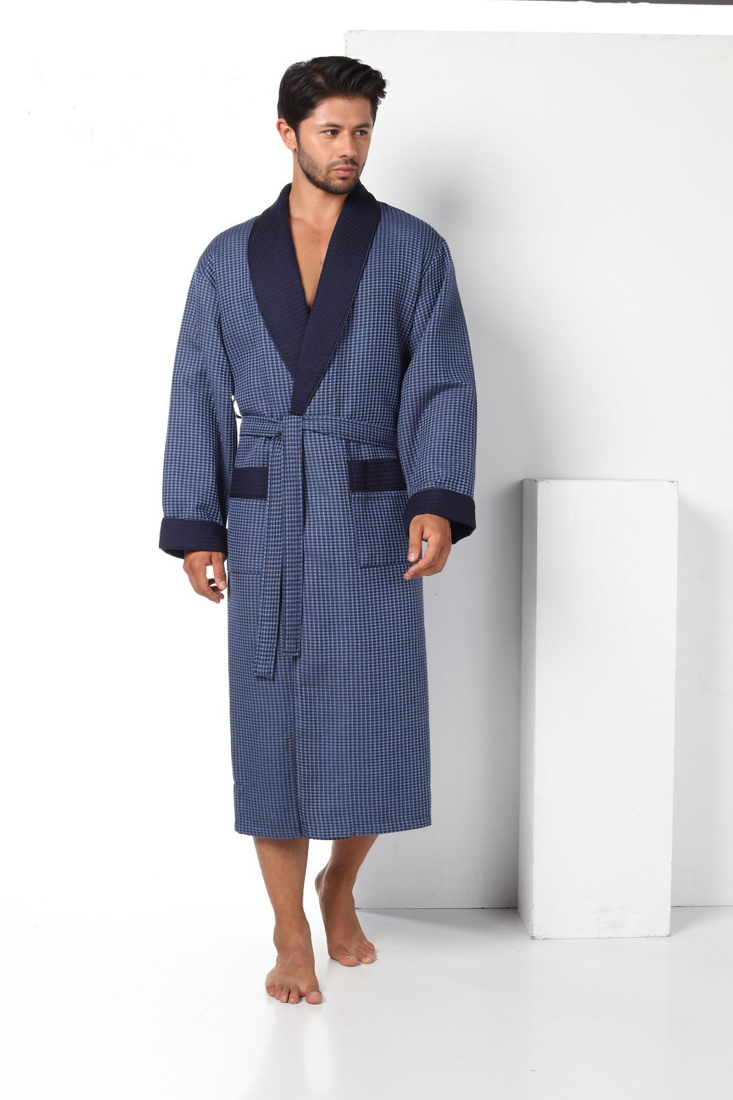 

Халат мужской "Nusa" / ns 15120-1 синий new, Халат мужской "Nusa" L/XL ns 15120-1 синий new