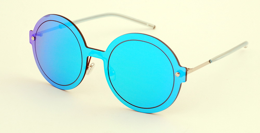 

Солнцезащитные очки Kaizi 1983 KZ blue зеркальные, синий