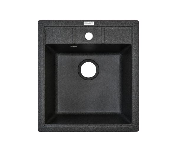 

Кухонна мийка Adamant BRICK 460х515 мм, з сифоном, 13 графіт
