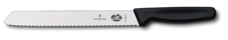 

Кухонный нож Victorinox Bread 21см волн. для хлеба с чёрной ручкой (51633.21)