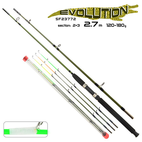 

Спиннинг фидер оригинал "Crocodile evolution" 2.7м 180г 2+3к Stenson (SF23772)