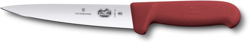 

Кухонный нож Victorinox Fibrox Sticking 16см с красной ручкой (55601.16)