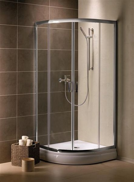 

Душова кабіна RADAWAY Premium A напівкругла, 900x900 мм h1900 профіль хром, скло сатин 30403-01-02