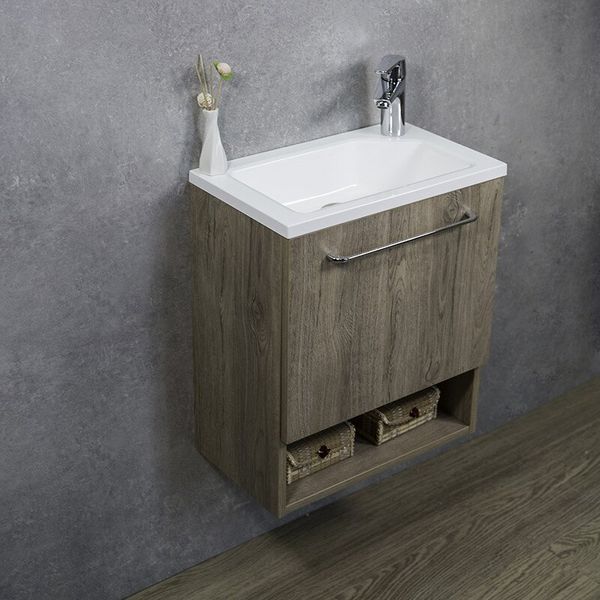

Шафа Fancy Marble навісна з раковиною Jessica 500 Ion (Ion + 3105101) дуб бруніко