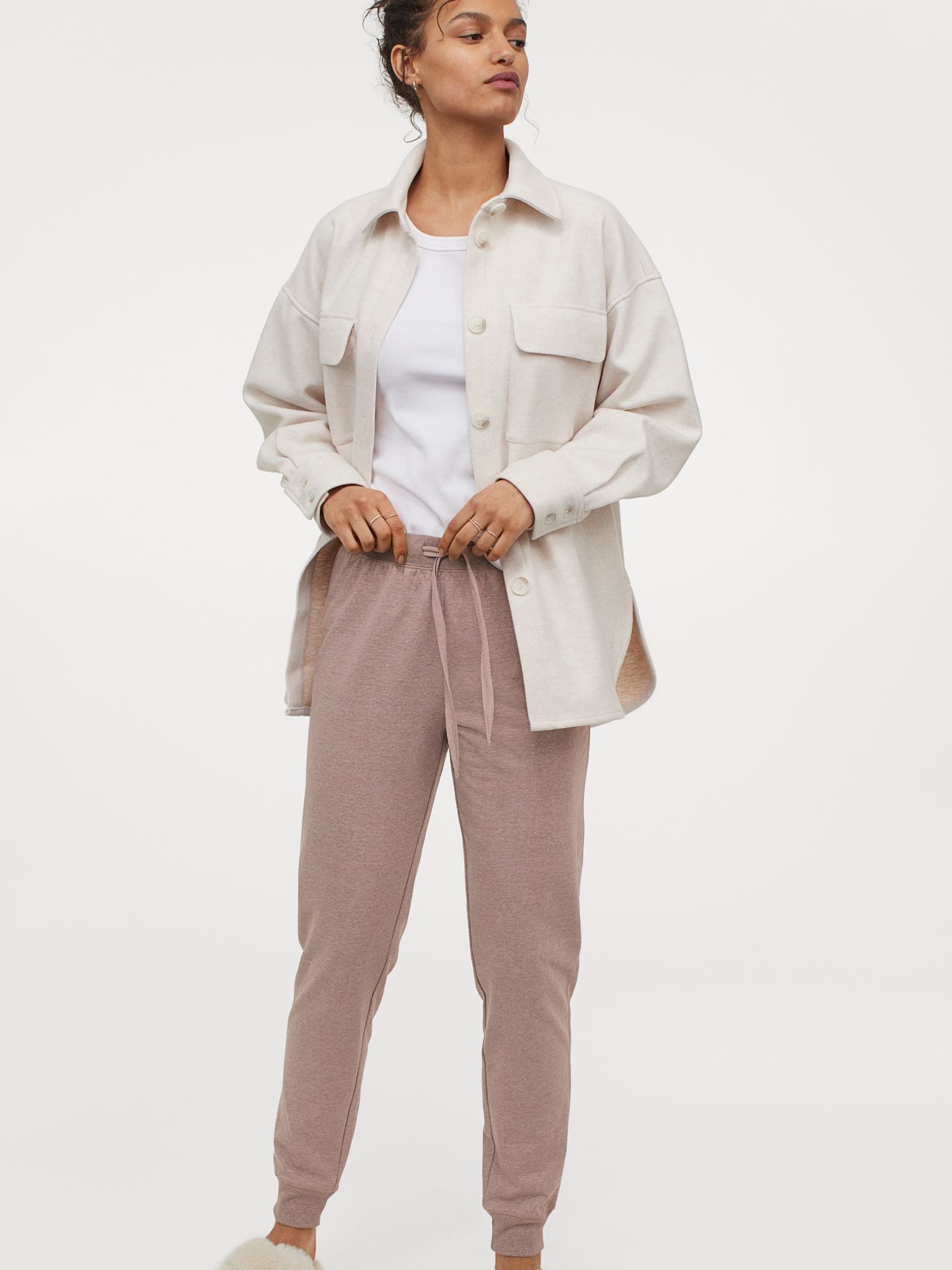 

Брюки H&M 5361392dm M Темно-розовый меланж