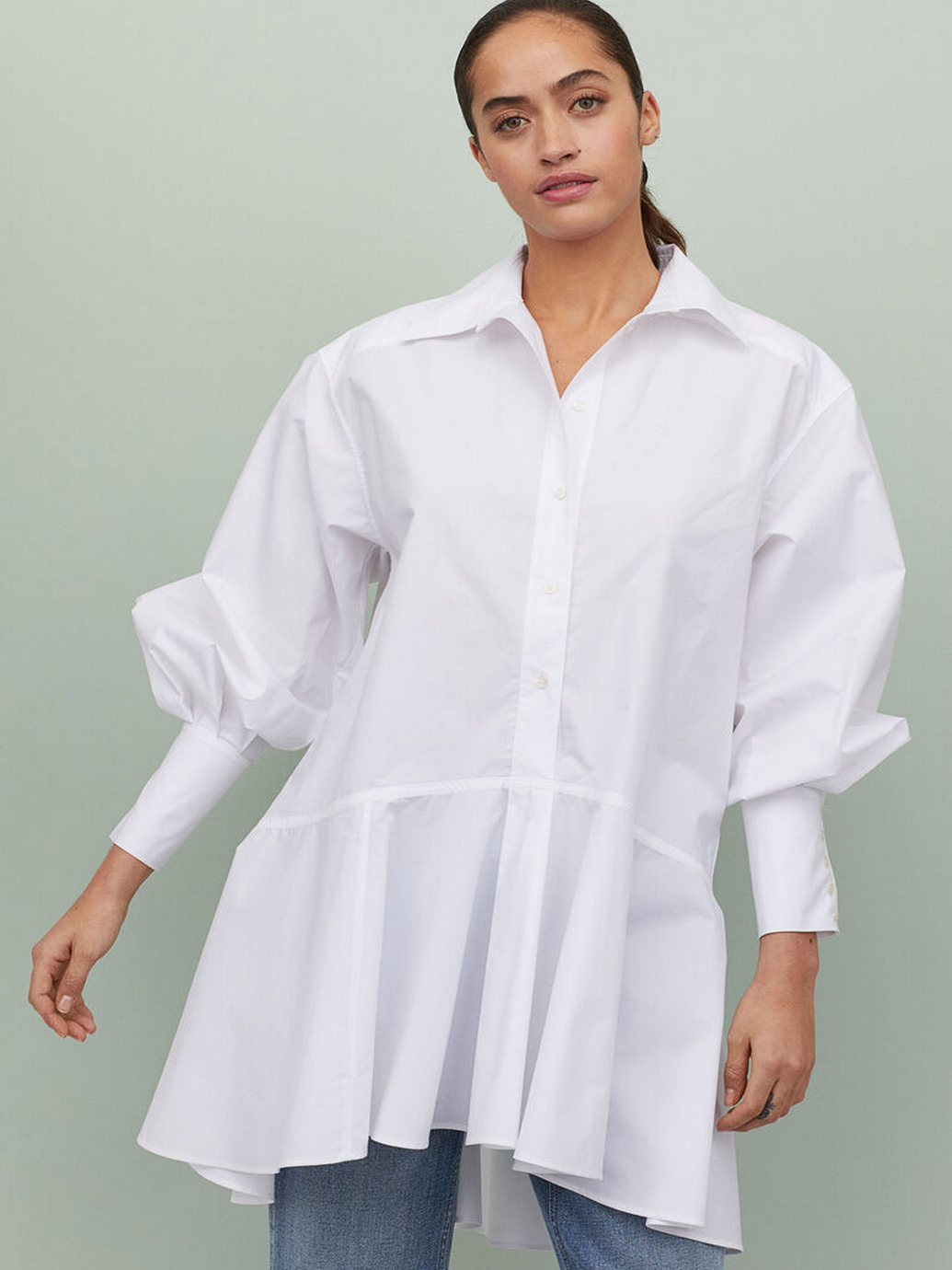 

Туника H&M 0858381-1  Белая, Туника H&M 0858381-1 S Белая