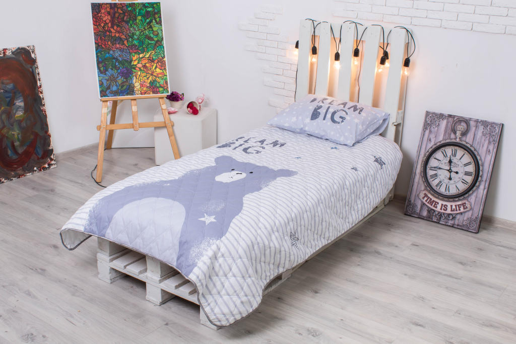 

Детское покрывало CottonTwill Большая мечта 145x205 см + наволочка 50x70 см ( FB8701CT)