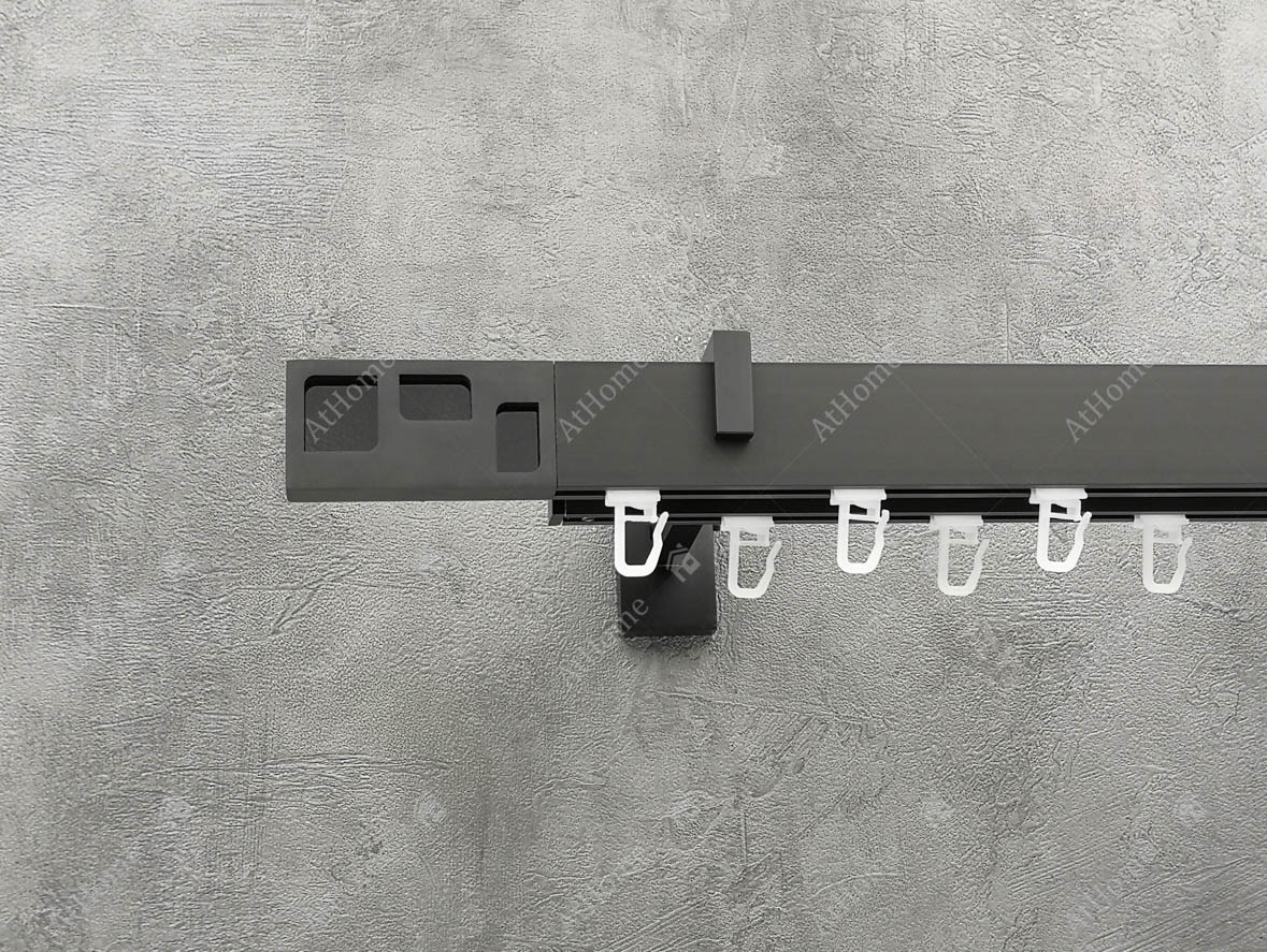 

Карниз Marcin Dekor Square line Фори/черный 160 см двойной Черный мат (кронштейн 14-17 см)