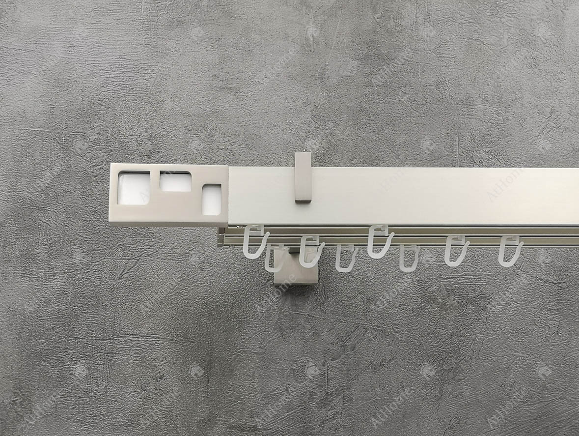 

Карниз Marcin Dekor Square line Фори/белый 400 см тройной Сталь матовая (кронштейн 11-14-17 см)