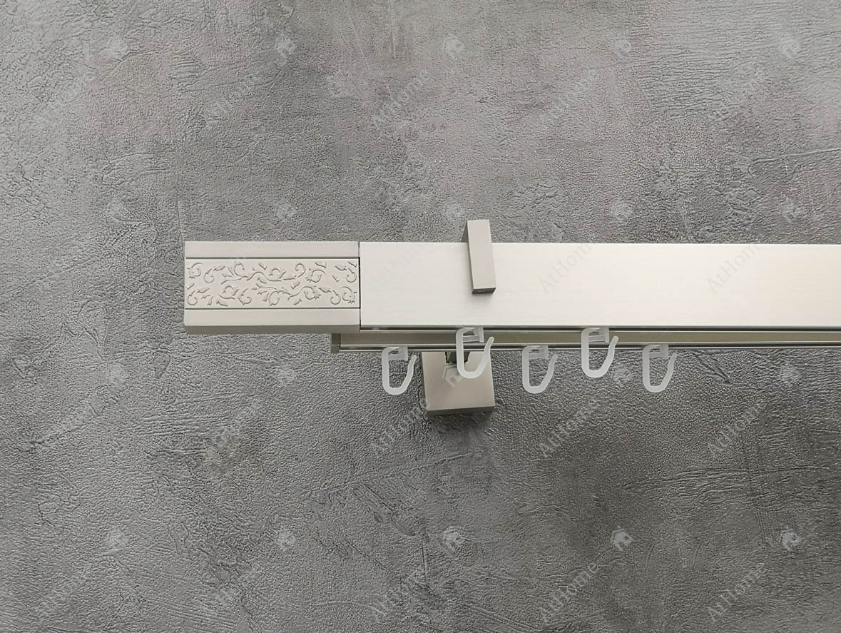 

Карниз Marcin Dekor Square line Артис 160 см двойной Сталь матовая (кронштейн 14-17 см)