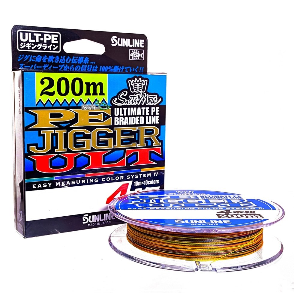 

Шнур Sunline PE-Jigger ULT 200m мультиколор #0.6/0.128mm 10lb/4.5kg