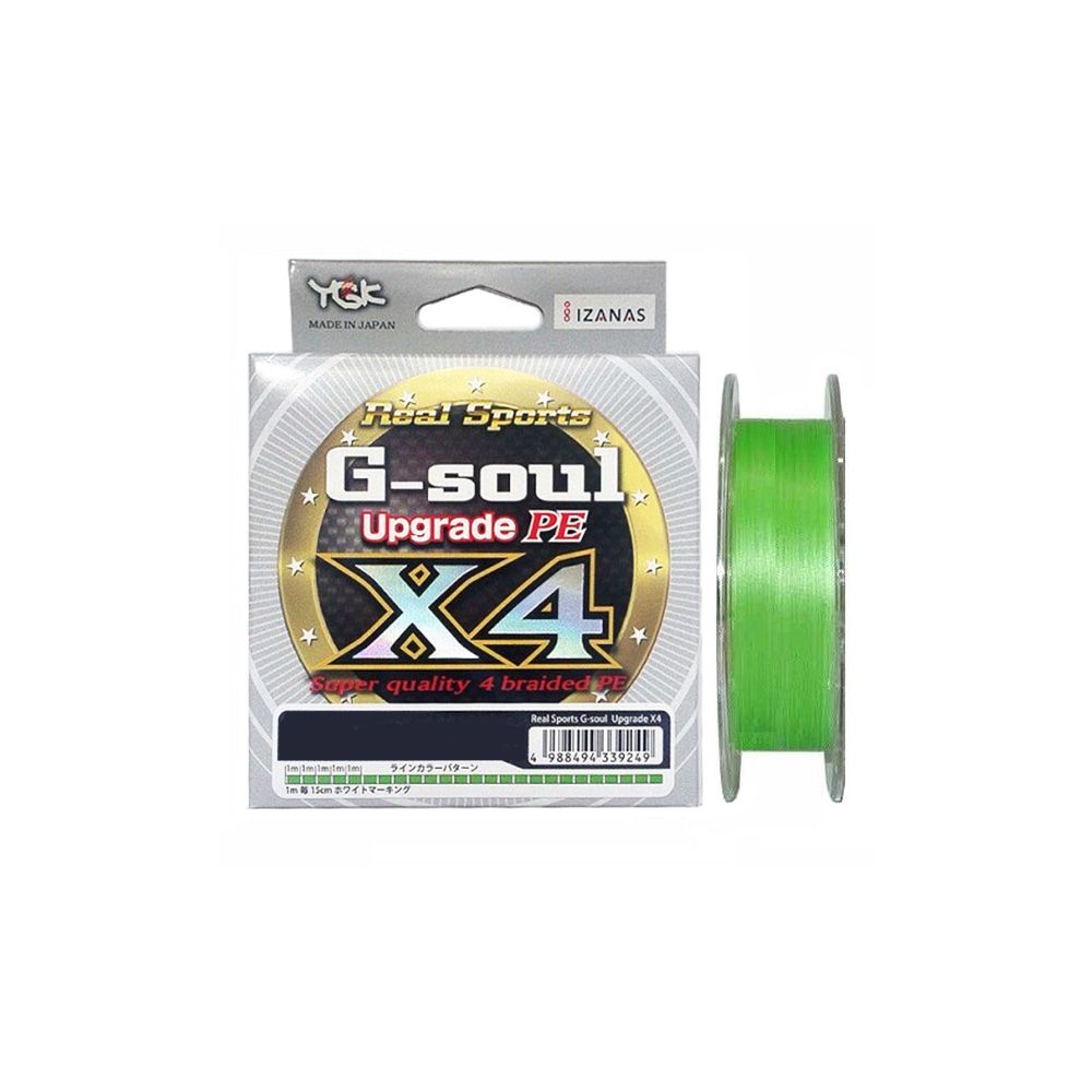

Шнур YGK G-Soul X4 Upgrade 150m салатовый #0.4/0.104mm 8lb/4kg
