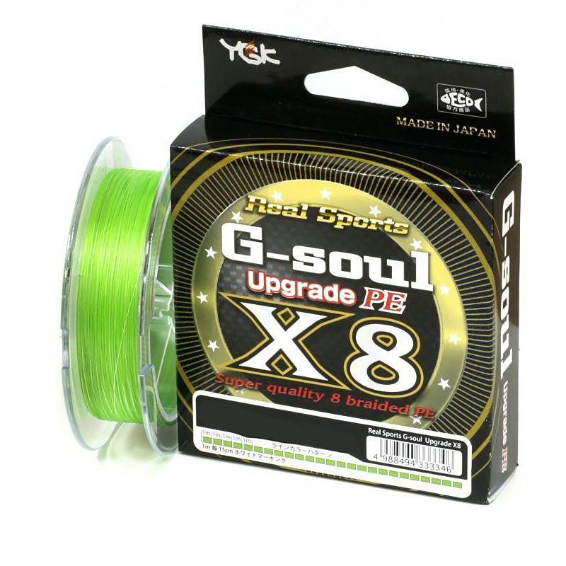 

Шнур YGK G-Soul X8 Upgrade 200m салатовый #0.8/0.148mm 16lb/8kg