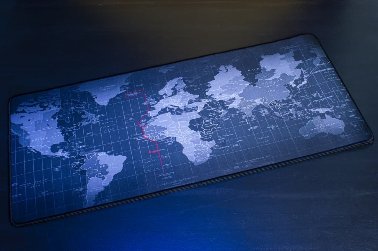 

Коврик для мыши 70*30 Black Map (Карта Мира)