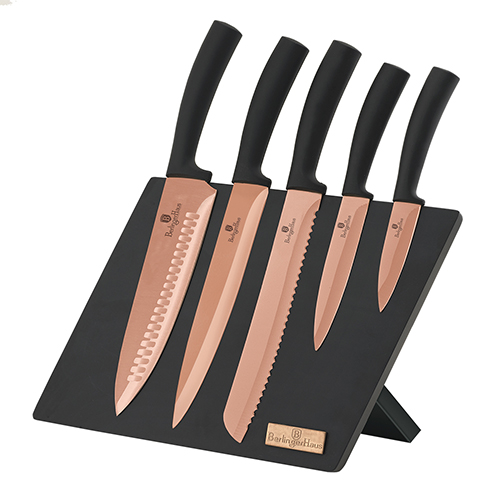 

Набор ножей на магнитной подставке Berlinger Haus Metallic Line Rose Gold Edition BH-2609
