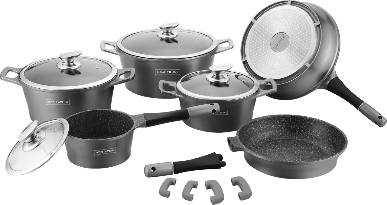 

Набор посуды 14 предметов Royalty Line RL-ES1014M SILVER