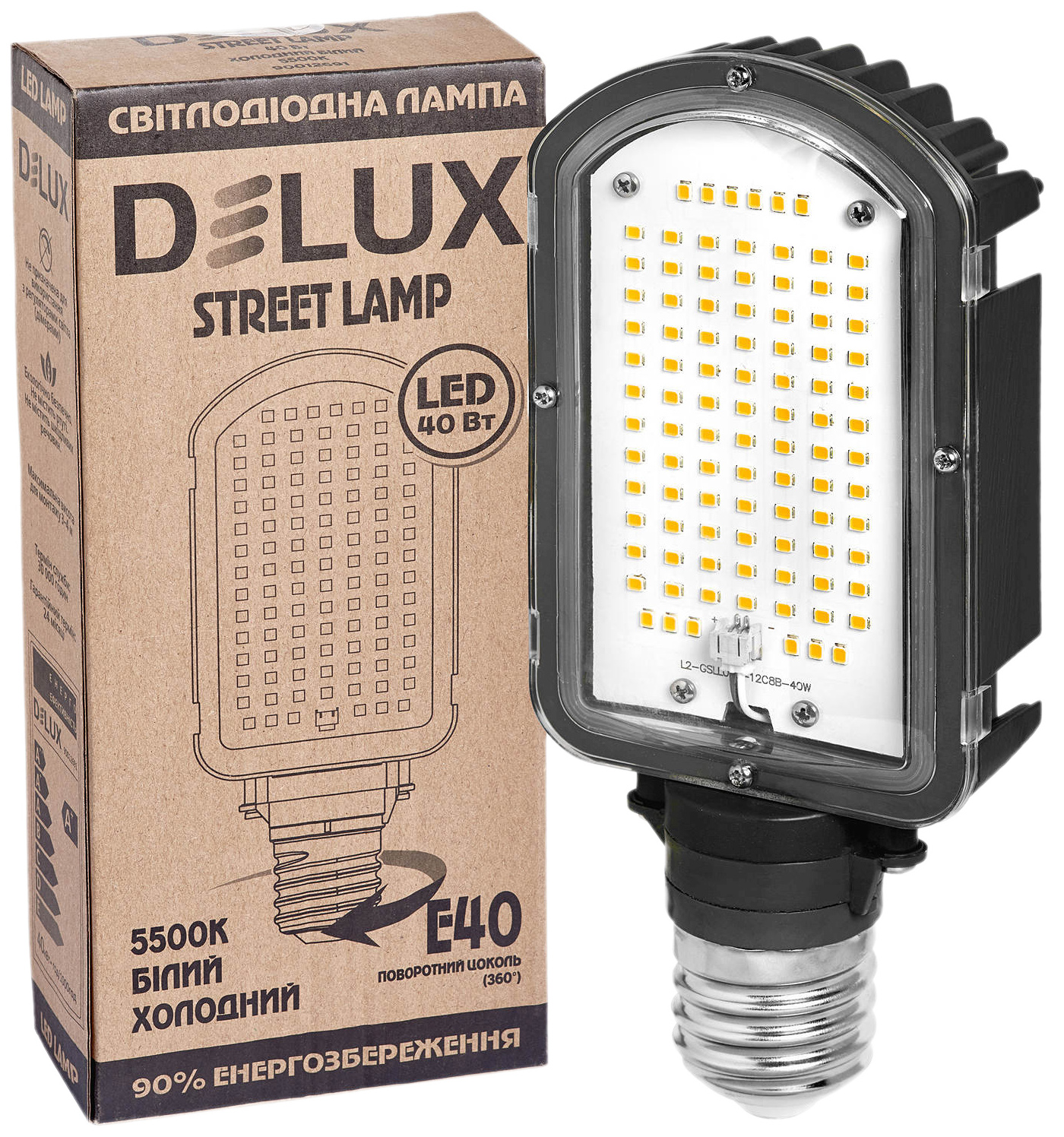 

Светодиодная лампа DELUX StreetLamp 40 Вт E40 5500K IP65 (90012691)