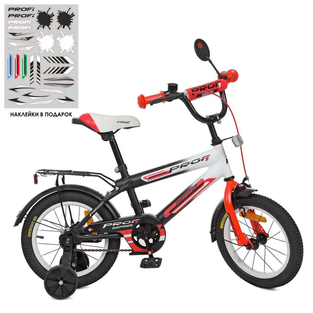 

Велосипед детский PROF1 14д. SY1455 Inspirer красный PROFI