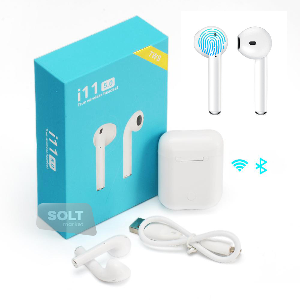 

Беспроводные наушники с сенсорным управлением Unit i11 TWS Sensor Stereo Bluetooth 5.0 Белый