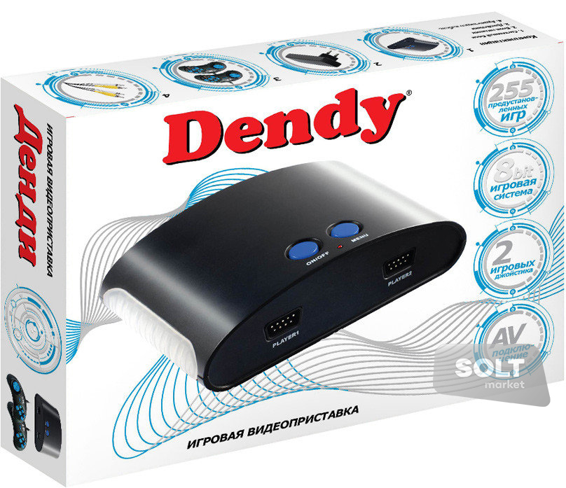 

Игровая приставка Unit Dendy Х Original и 255 встроенных игр, Черный