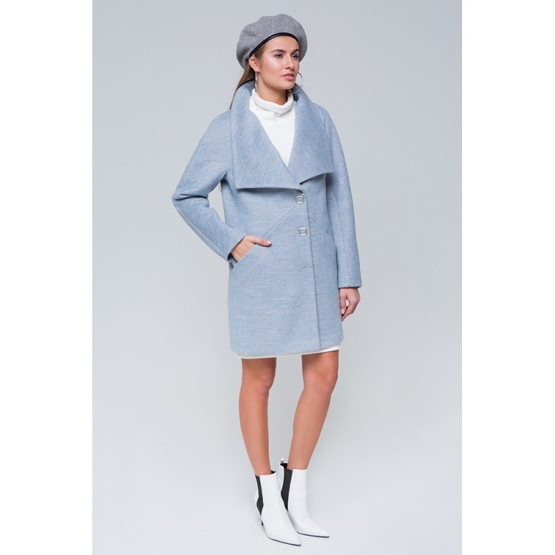 

Пальто демисезонное COLLECTION  голубой 60729, Пальто демисезонное COLLECTION 44 голубой 60729