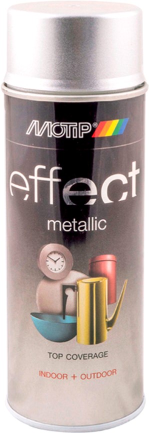 Акция на Эмаль аэрозольная с эффектом металлик Motip Deco Effect сверкающий серебристый 400 мл (8711347216680) от Rozetka UA