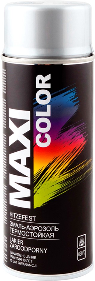  аэрозольная термостойкая Maxi Color серебро 400 мл (8711347208760 .