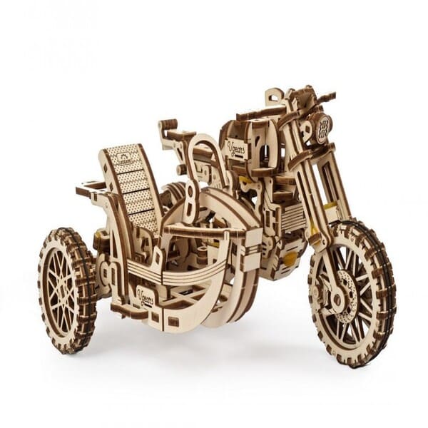 

Механический 3D Конструктор Мотоцикл Scrambler UGR-10 с коляской (380 деталей)