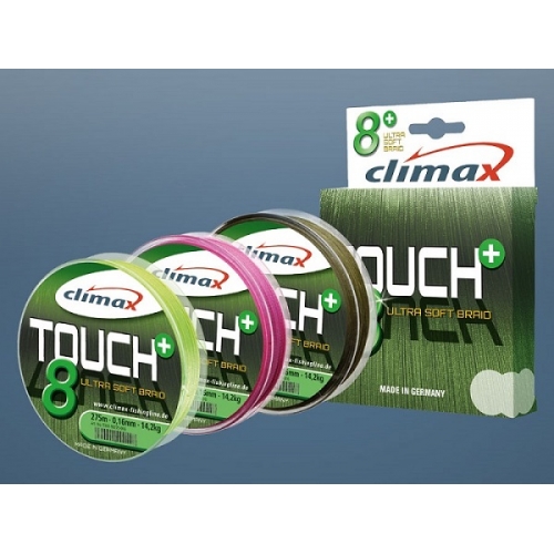 

Шнур CLIMAX Touch 8 Plus BRAID 135 m 0.12 9,20 kg, (УП 1 ШТ) chartreuse SB NEW2017!!! (шт.) (100510)