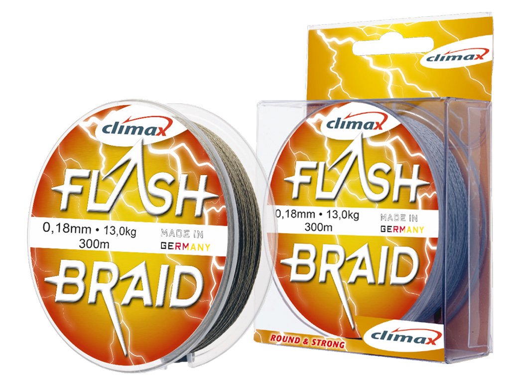 

Шнур CLIMAX FLASH BRAID Green 100 m 0.20 14.50kg, зеленый (шт.) (100400)