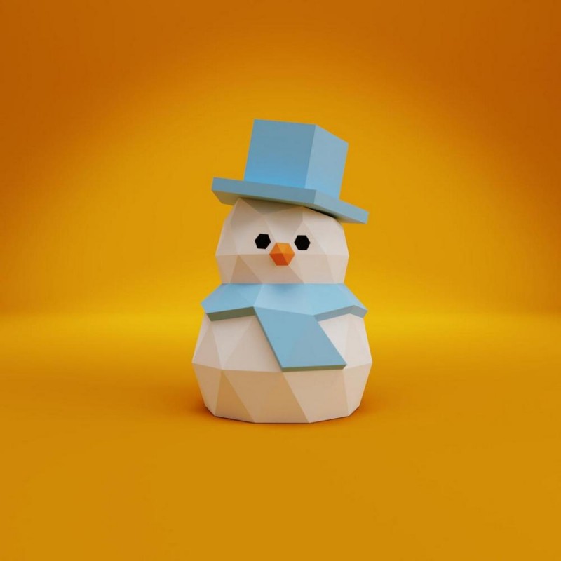 

Набор для создания 3D фигуры оригами papercraft Снеговик Papercraft