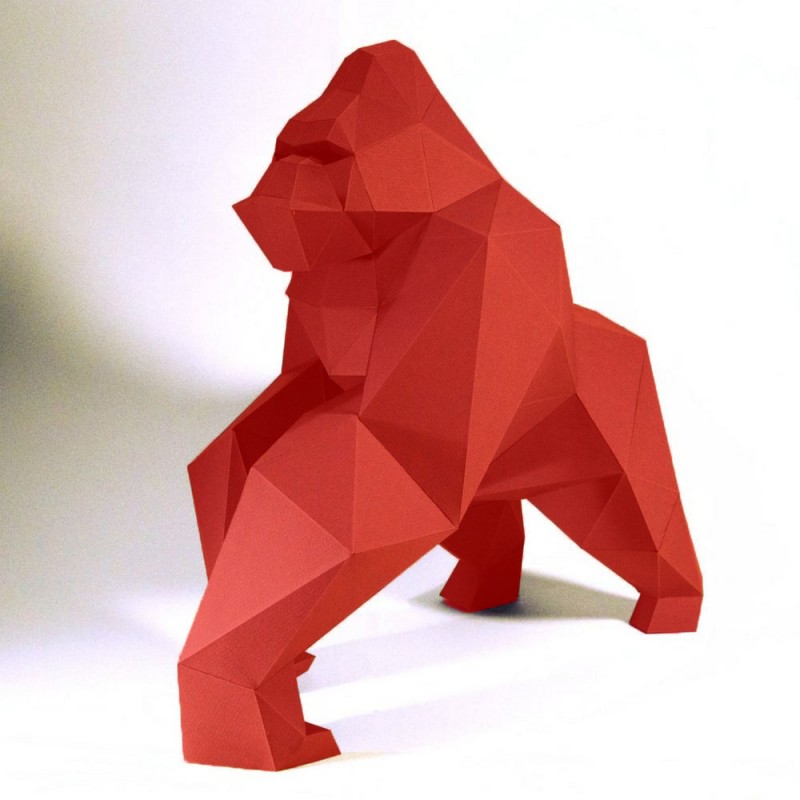 

3D фигура Горилла Papercraft