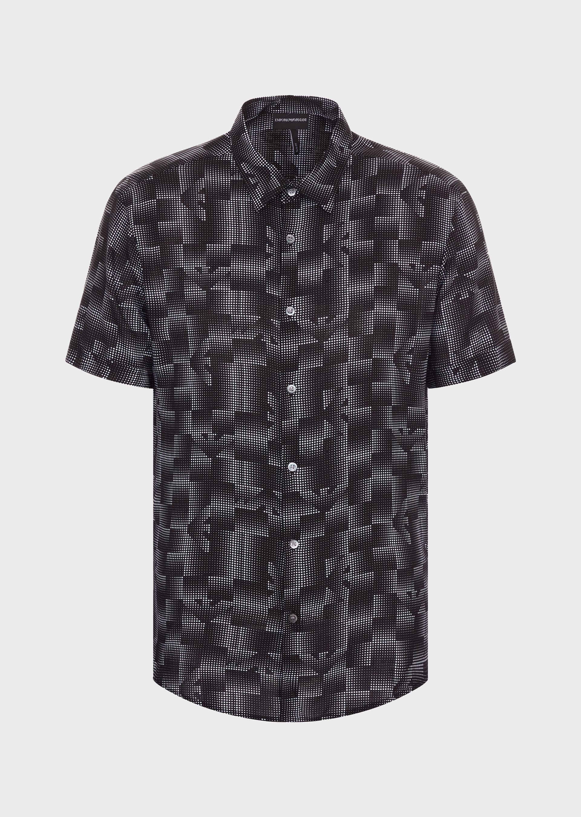 

Рубашка Emporio Armani  Черная 3H1C91.1NREZ, Рубашка Emporio Armani 50 Черная 3H1C91.1NREZ