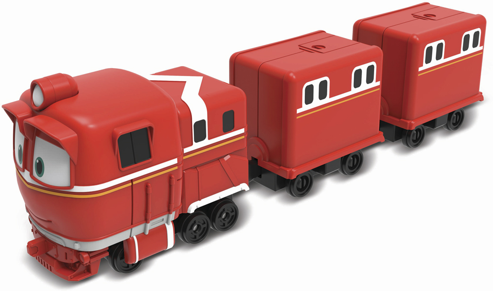 

Игровой набор Silverlit Robot Trains Паровозик с двумя вагонами Альф (80180) (4891813801801)