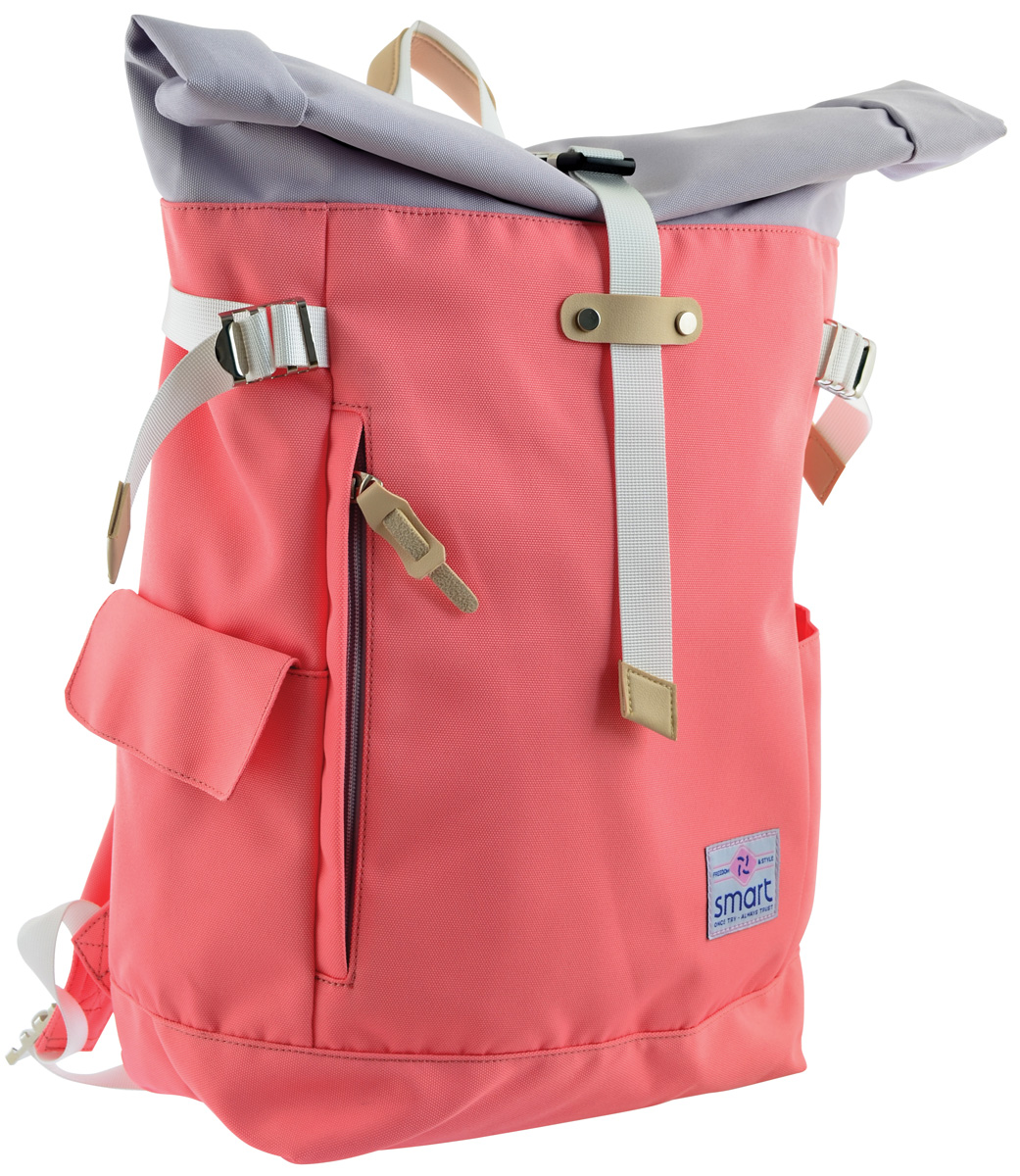 

Рюкзак городской Smart Roll-top T-69 Peach 0.56 кг 31х43х15 см 20 л (557508)