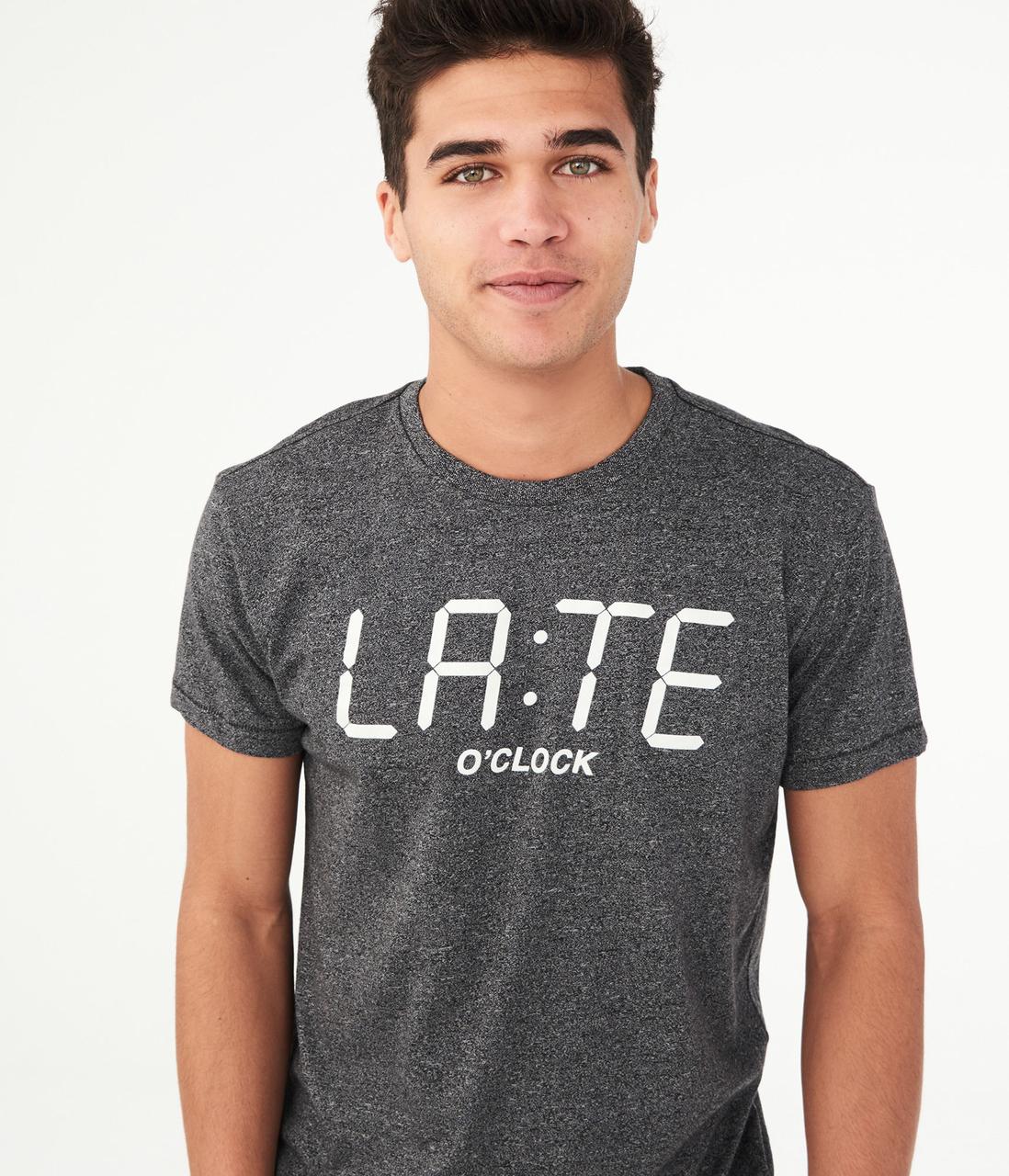 

Футболка Aeropostale принт LA TE O'clock  Серый 91753171, Футболка Aeropostale принт LA TE O'clock XS Серый 91753171