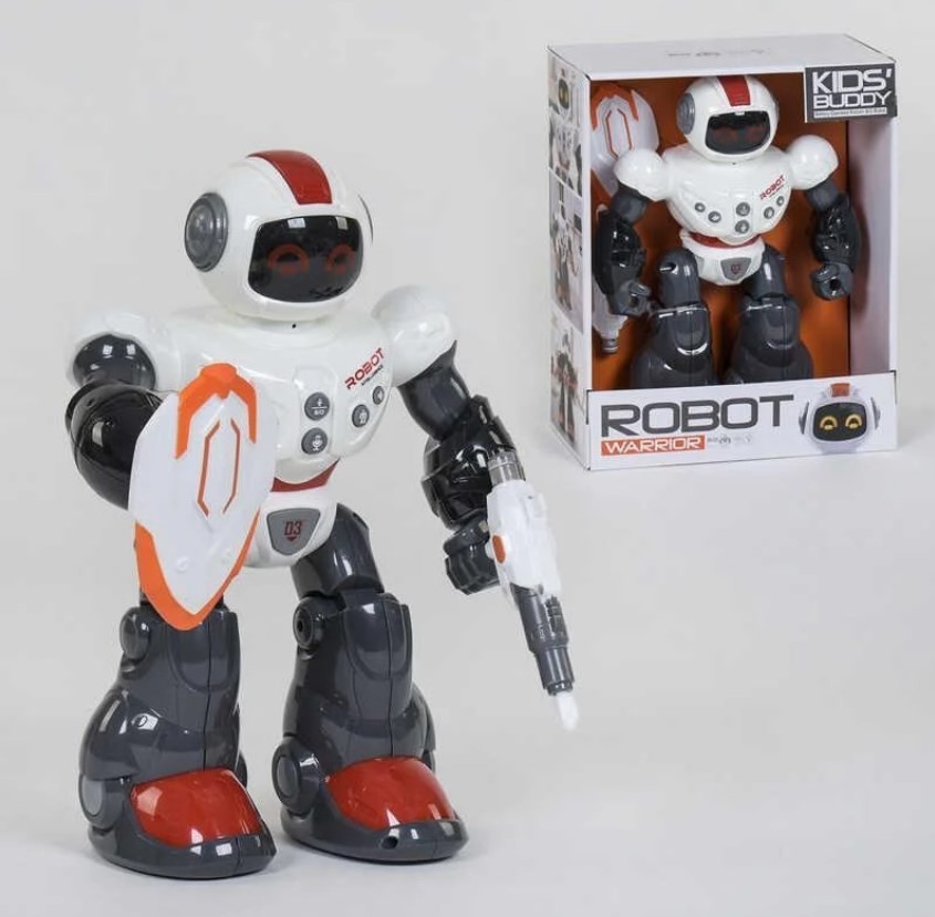 

Интерактивный Робот-Повторюшка Robot Warrior с оружием и щитом 30 см