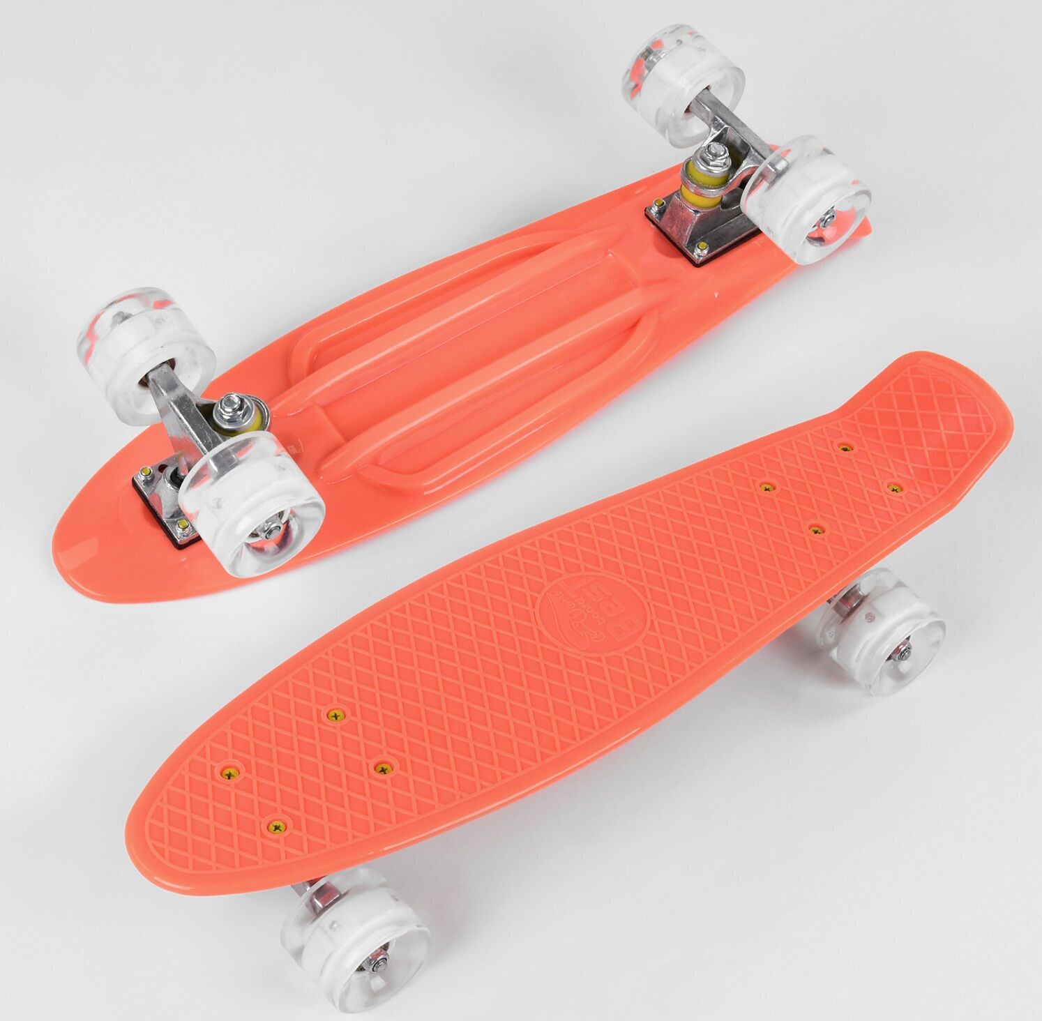 

Скейт Пенни борд Best Board со светящимися колесами, Оранжевый (1102)